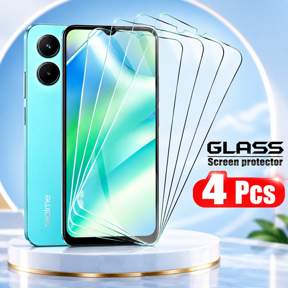 Realme C67 - กระจกนิรภัย 4 ชิ้น สำหรับ Realme C63