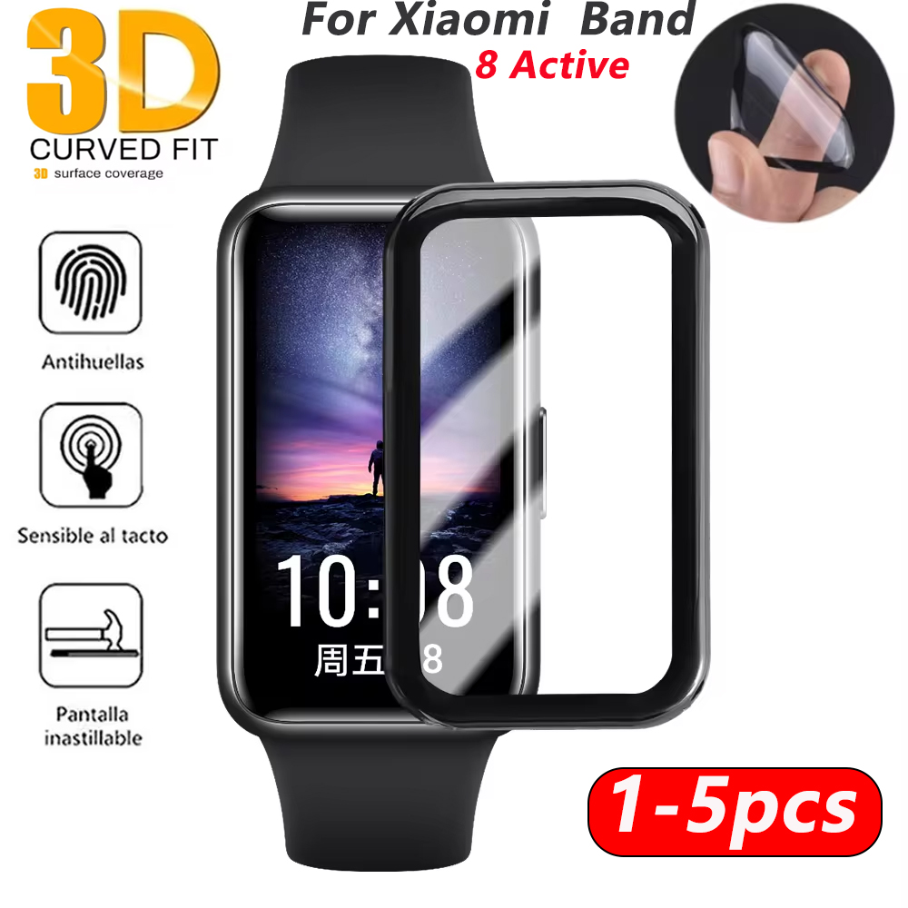 Hydrogel Screen Protector - 3D ครอบคลุมป้องกันฟิล์มสําหรับ Xiaomi Band 8 Active